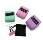 4mm Thick 18lbs Workout Fabric Resistance Bands Cotton Antitear