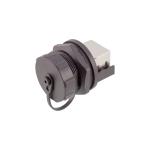 RJ45 IP67 Waterproof Electrical Cable Connector 180 And 90 Degree Black Board