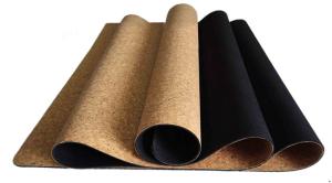Wholesale 26‘’ Popular Eco-Friendly Anti Slip Natural Cork Rubber Yoga Mat, customized thickness from china suppliers