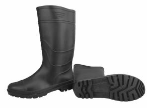 Wholesale Anti Slip PVC Rain Shoes Black Matte High Barrel Rubber Shoes from china suppliers
