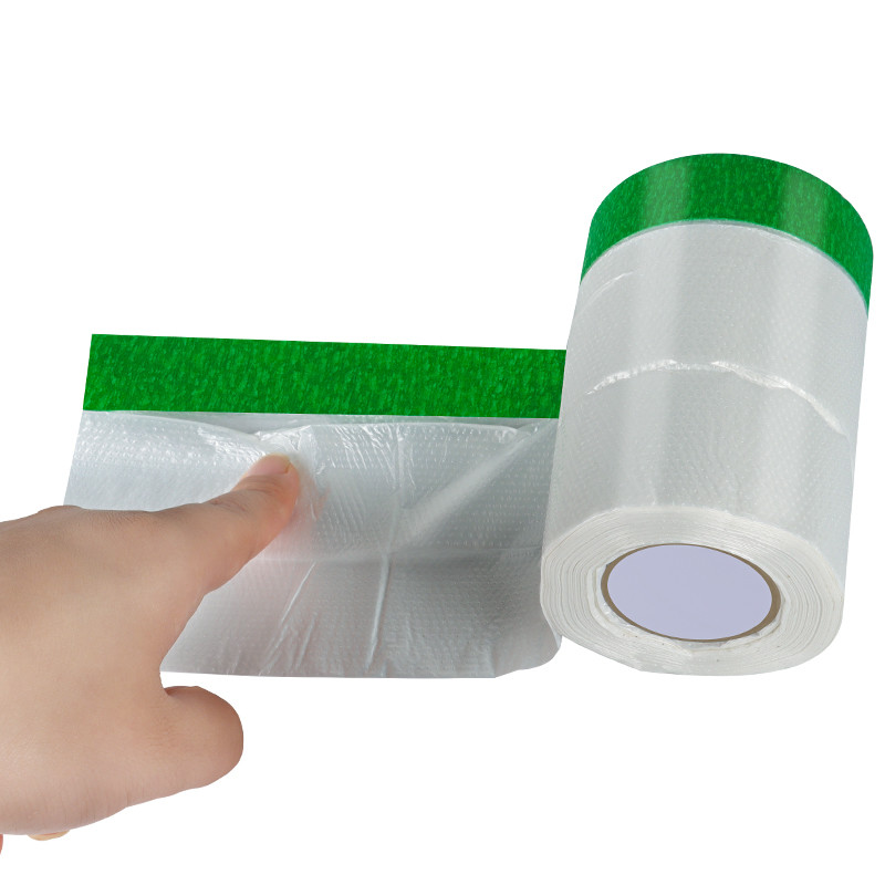 Industrial Pre Taped Masking Film Auto Painting For Decorators
