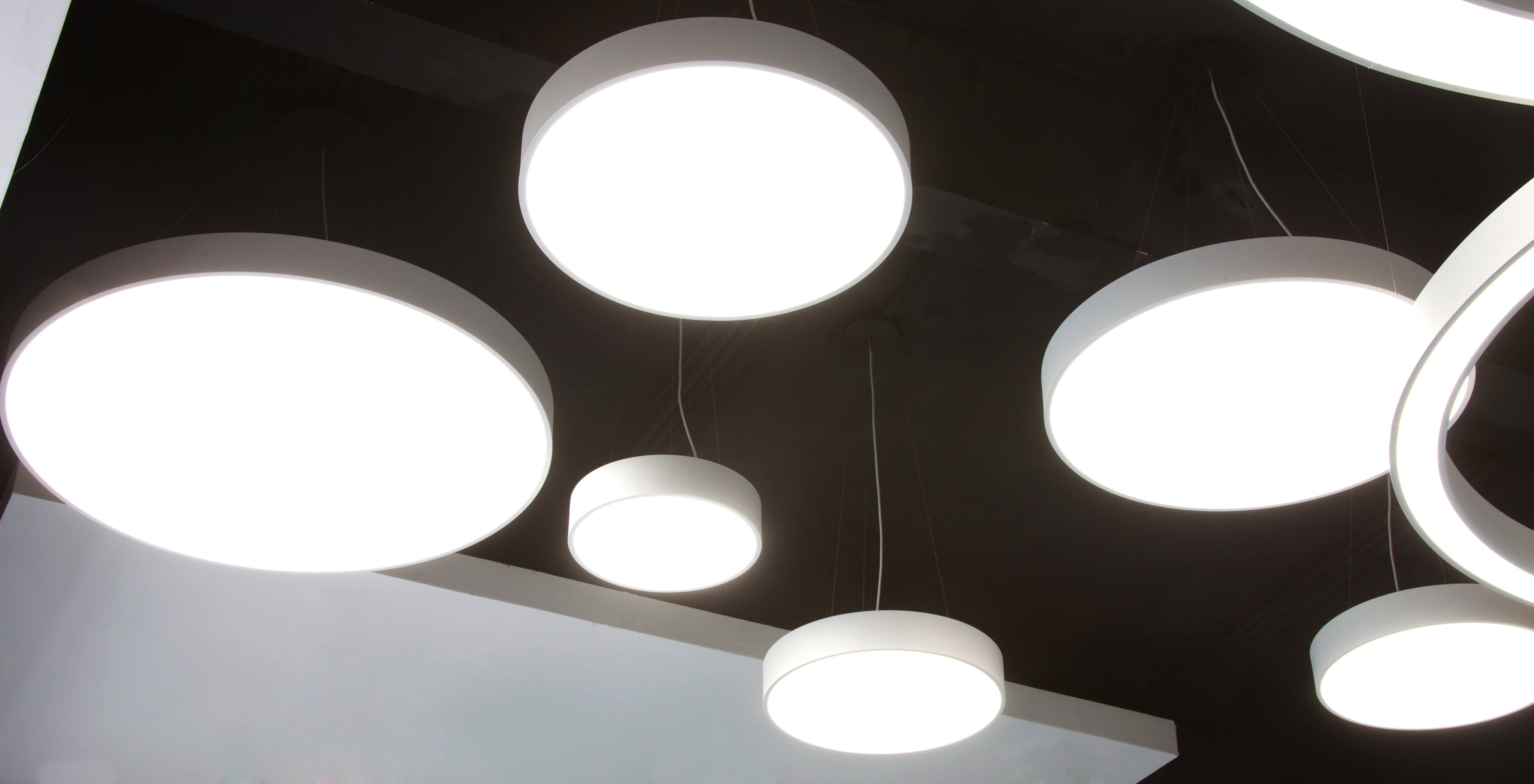 Aluminium Pendant Round Led Panel Light IP20 Round Flat Panel Led Lights