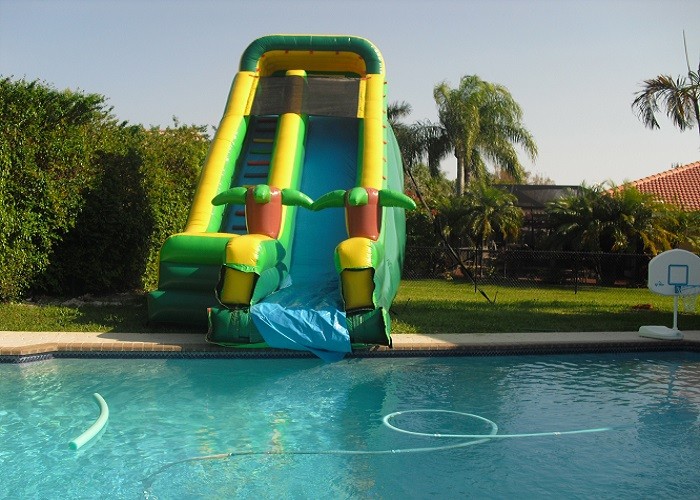 Screamer Garden Water Slides Tropical Theme Kidwise Backyard Water Slide