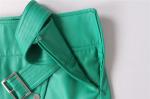 Green PU Leather Mini Women's Skirts Clothing 100% Polyester