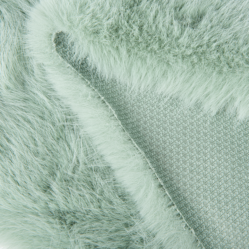 Soft and Cozy 100% Polyester Tricot Knitted Brushed Faux Fur Fabric for Ladies Coat