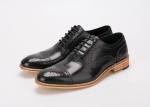British Style handmade Men's Dress Shoes Genuine Leather Oxford Brogues Formal