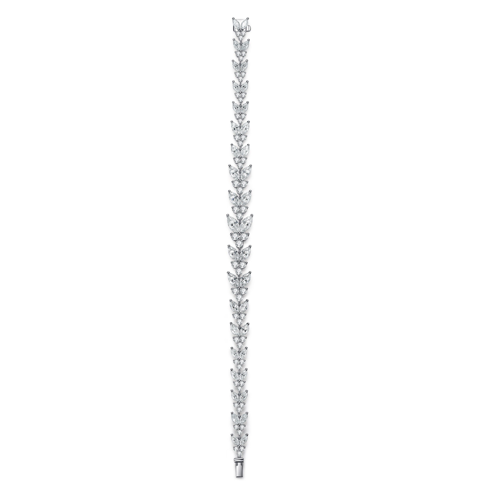 18K Gold Wheat Ear Moissanite Tennis Bracelet For Engagement