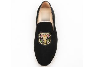 Wholesale Plus Size Comfortable Mens Dress Shoes Black Suede Loafers For Banquet / Prom from china suppliers