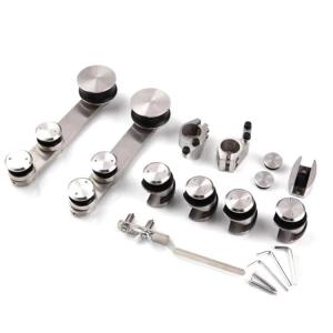 Wholesale Corrosion Resistant Hotel Glass Barn Door Hardware Fitting with Zinc Alloy Material from china suppliers