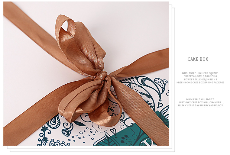 Custom Logo Recyclable Paper Birthday Cake Box CMYK Color Printing