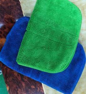 Wholesale Microfiber Green Colorful Coral Fleece Stitching Car Kitchen Towels 26*36cm 600gsm from china suppliers