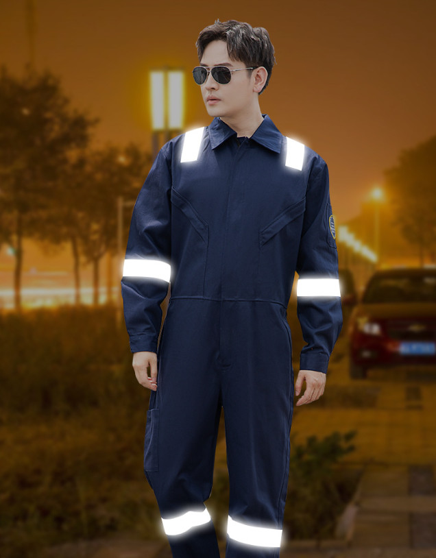 Reflective Anti-Static FR Coveralls 100% Cotton, Shipyard/Sea Port/Steel-Making Welder
