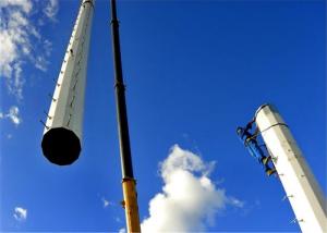 Wholesale Q235B / Q345B Steel Monopole Tower , Telecom 66 Kv Transmission Tower from china suppliers