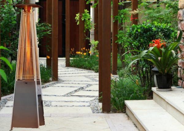 2270mm H Silver Stainless Steel Outdoor Garden Gas Real Flame Butane Patio