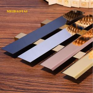 Wholesale Home Decor Flat Stainless Steel Tile Strip 0.55MM Thickness Anti finger print from china suppliers