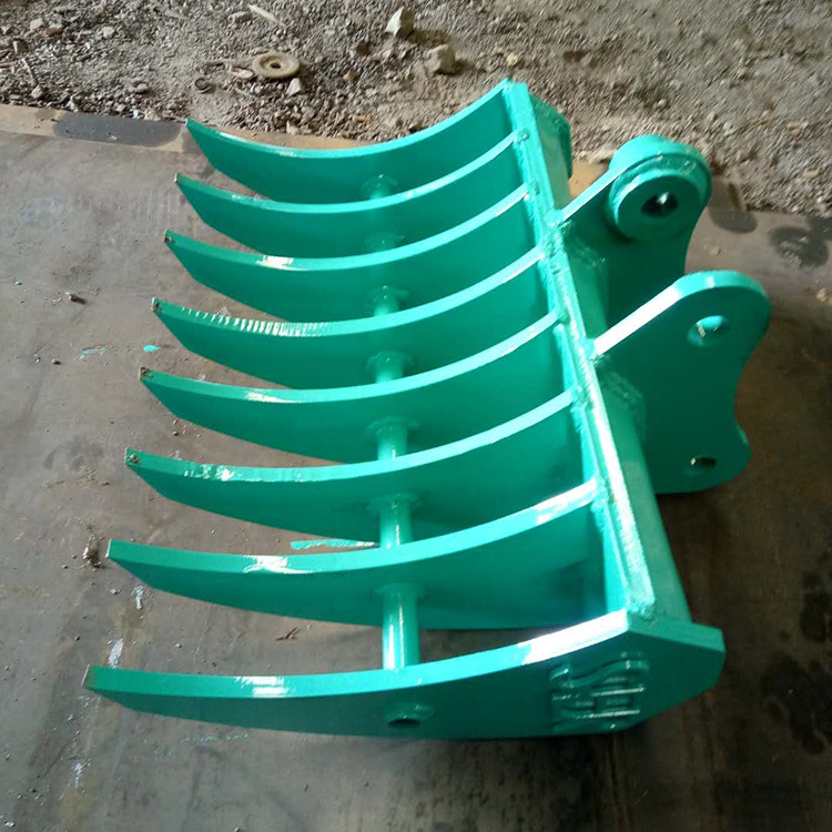 Customizable Excavator Attachments Arable Land Harrow Bucket Multitooth Rake Bucket For Excavato