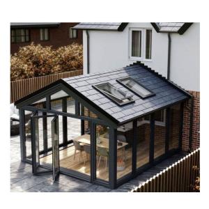 Wholesale Balcony Free Standing Sunshine House Winter Garden Aluminum Frame Slant Roof Sunroom from china suppliers
