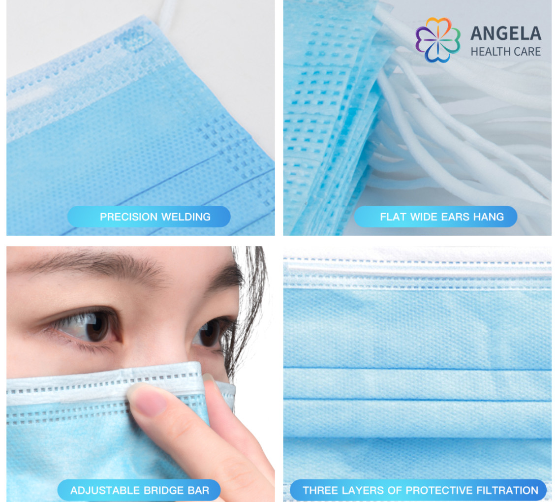 Chinese High Quality 3ply Non-woven Face Mask With Earloop Design With CE,FDA,ISO13485