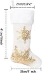3PC Christmas Stocking,Sequin Hanging Stocking Decorations Christmas Party