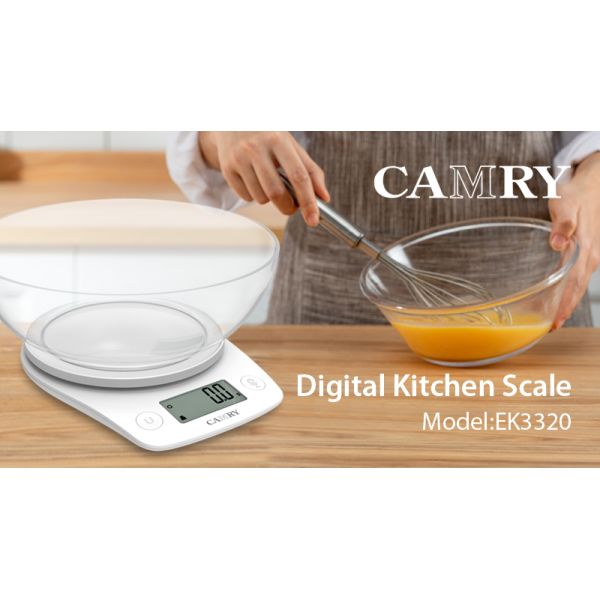 OEM Customized Kitchen Scale with Bowl for Baking Cooking 5kg/11lb LCD Display Size 58x27mm Plastic Multiple Units