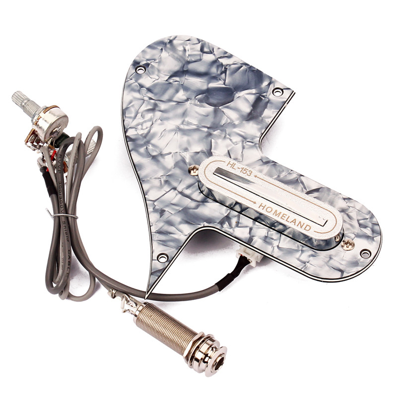 Plastic Cover Single Coil Mandolin Pickup Pickguard Pickups 3 Ply