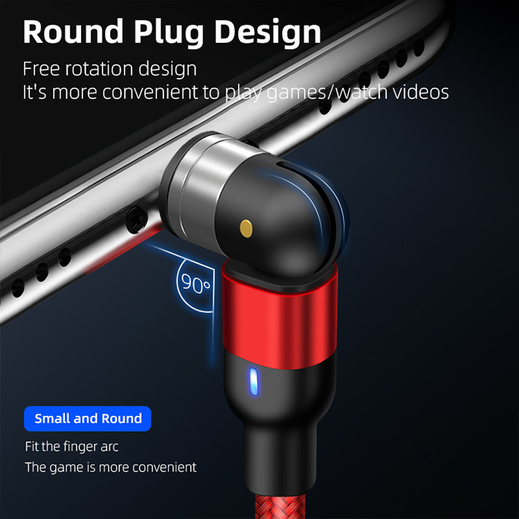 180 Degree Qi Standard USB C Magnetic 3 In 1 Charging Cable