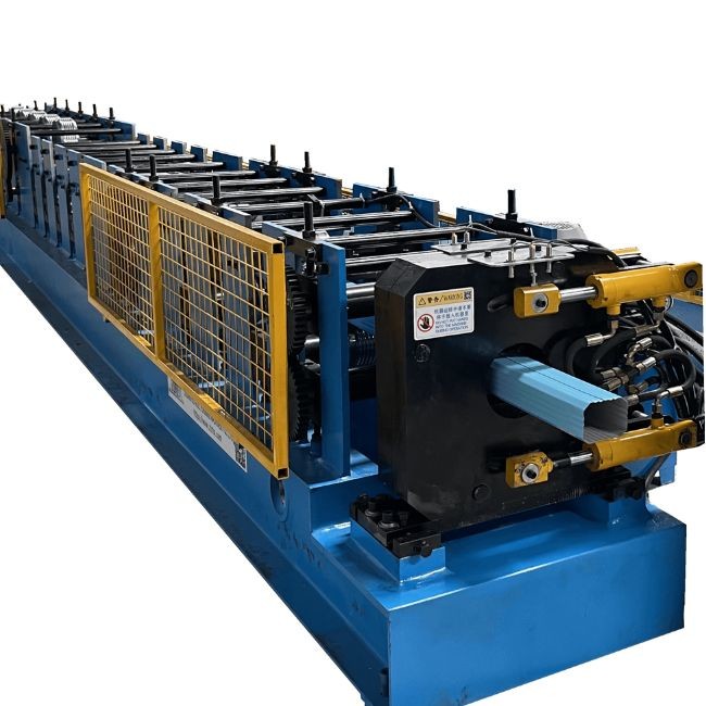Galvanized Steel Gutter Downspout Machine PLC Control With 0.4-0.8mm Thickness