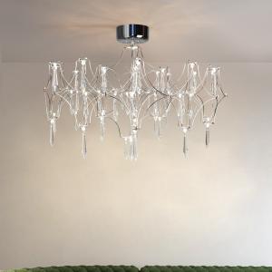 Wholesale Modern Starry Crystal Chandelier Living Room Luxury Hotel Villa silvery Chandelier(WH-MI-390) from china suppliers