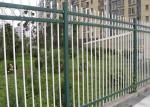 Square Tube Outdoor Security Fencing Heat Treated , Steel Picket Fence Panel