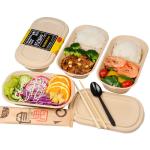 100% Compostable Food Container Sugarcane Lunch Box Bamboo Storage Boxes & Bins
