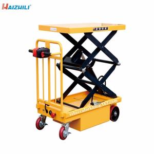 Wholesale 400kg 950mm battery powered electric scissor lift platform cart from china suppliers