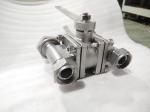 Cryogenic Three Way Ball Valve Stainless Steel With Burst Disk LNG/LOX/LN2/LAR