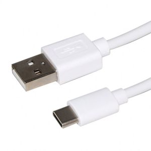 USB A to Type C Fast Charging Cable 1m Black White
