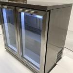 Stainless Steel Swing 4 Doors Cold Drink Cooler/ Under Counter Bar Refrigerator,