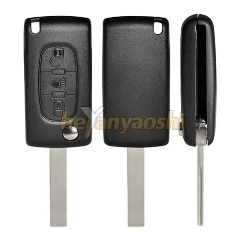 Buy Flip Key Shell Replacement for PEUGEOT 307 407 308 608 , HU83 Blade Folding
