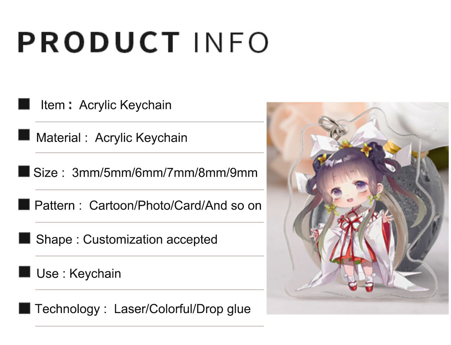 Christmas Snowman Printed Acrylic Keychain Key Ring for Festive Decoration