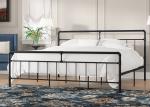 Best selling furniture industrial pipe black extra large steel metal bed frame