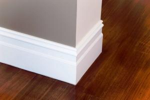 Wholesale Wooden Look Foam PVC Trim Board , Vinyl Cabinet Skirting Board from china suppliers