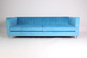 Wholesale Event rental home furniture sofa velvet faric long back sofa upholstered armrest sofa with nice design legs from china suppliers