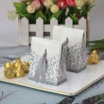 French Elegant 300g Coated Paper Ribbon Gift Bag With Glossy Film