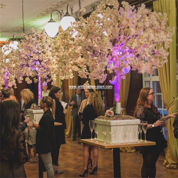 Fake Fiberglass Flower Artificial Cherry Blossom Tree For Party Tabletop