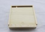 Natural Color Pine Personalised Custom Wood Photo Box , Simple Wooden Wedding