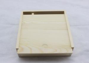 Wholesale Natural Color Pine Personalised Custom Wood Photo Box , Simple Wooden Wedding Album Box from china suppliers