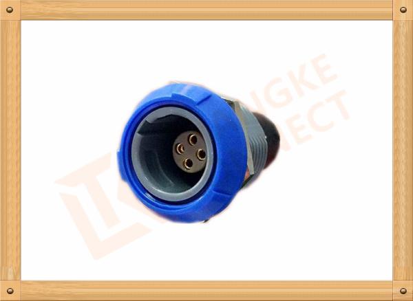Round Push Pull Female 4 Pin Circular Connector For Blood Pressure Monitors
