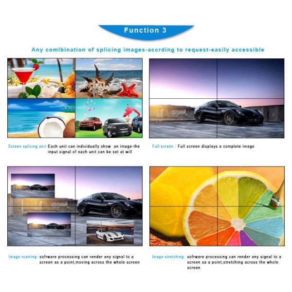 Supermarket Mall Touch Screen Wall Display , Full HD Digital Signage Lcd Video Display