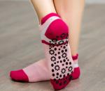 Spandex / Polyester Yoga Grip Socks For Promotional Gift Anti - Bacterial