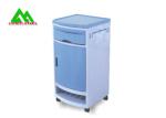 Steel Bedside Tables Hospital Ward Equipment , Bedside Cabinet On Wheels