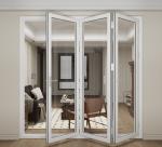 Aluminium Bifold French Doors Security Frameless Glass Bi Fold Aluminum Doors