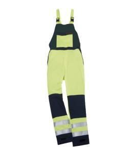 Wholesale HIVIS Fire Retardant Bib Trousers , 99% cotton anti-statics fabric safety bib pants from china suppliers