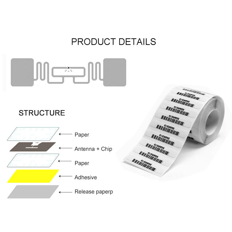 HF/UHF Printable RFID Labels Anti Tamper RFID Paper Labels Customizable